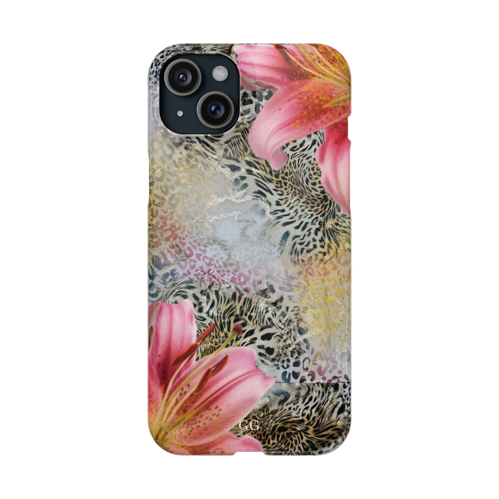 Floral Leopard Print Slim Case for iPhone