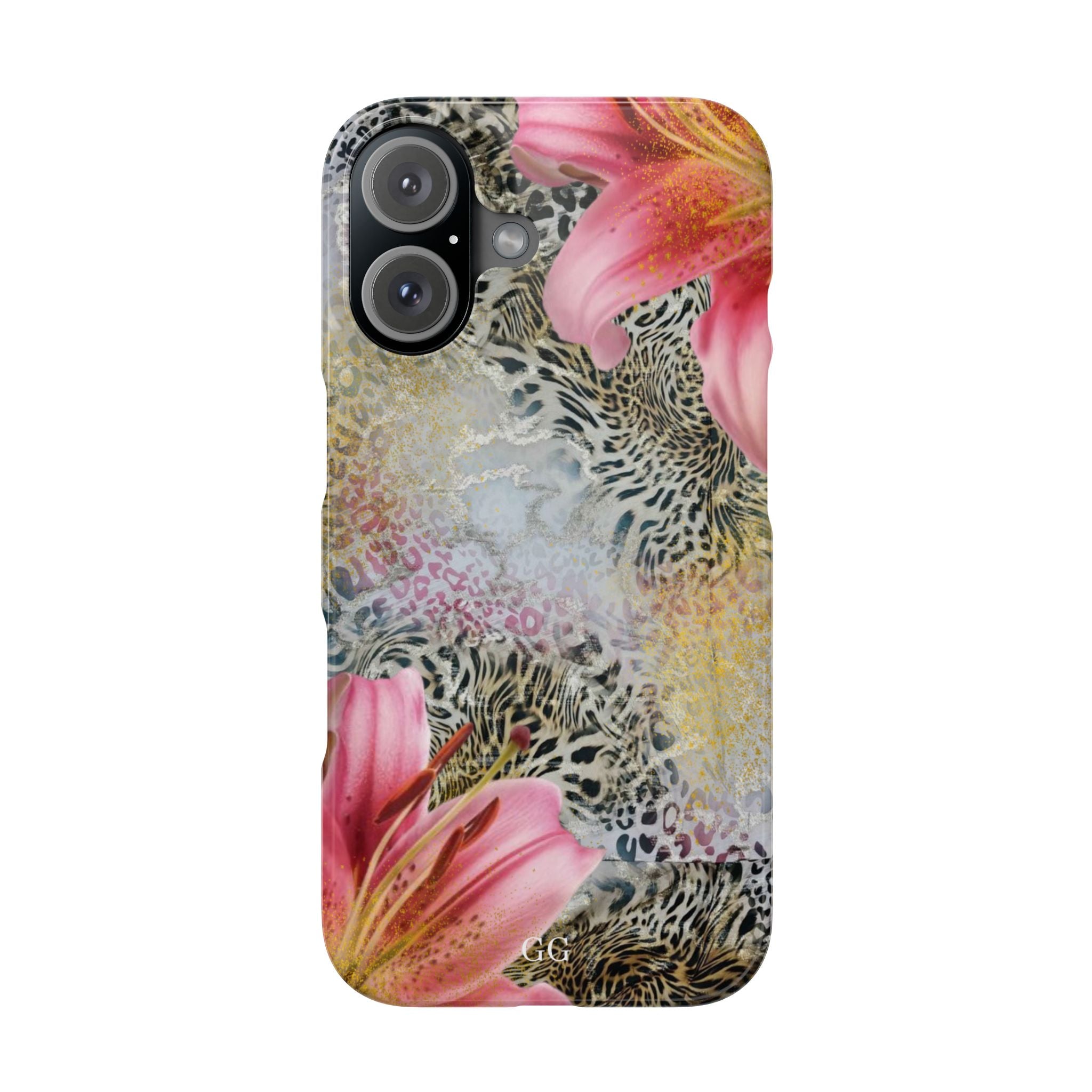 Floral Leopard Print Slim Case for iPhone