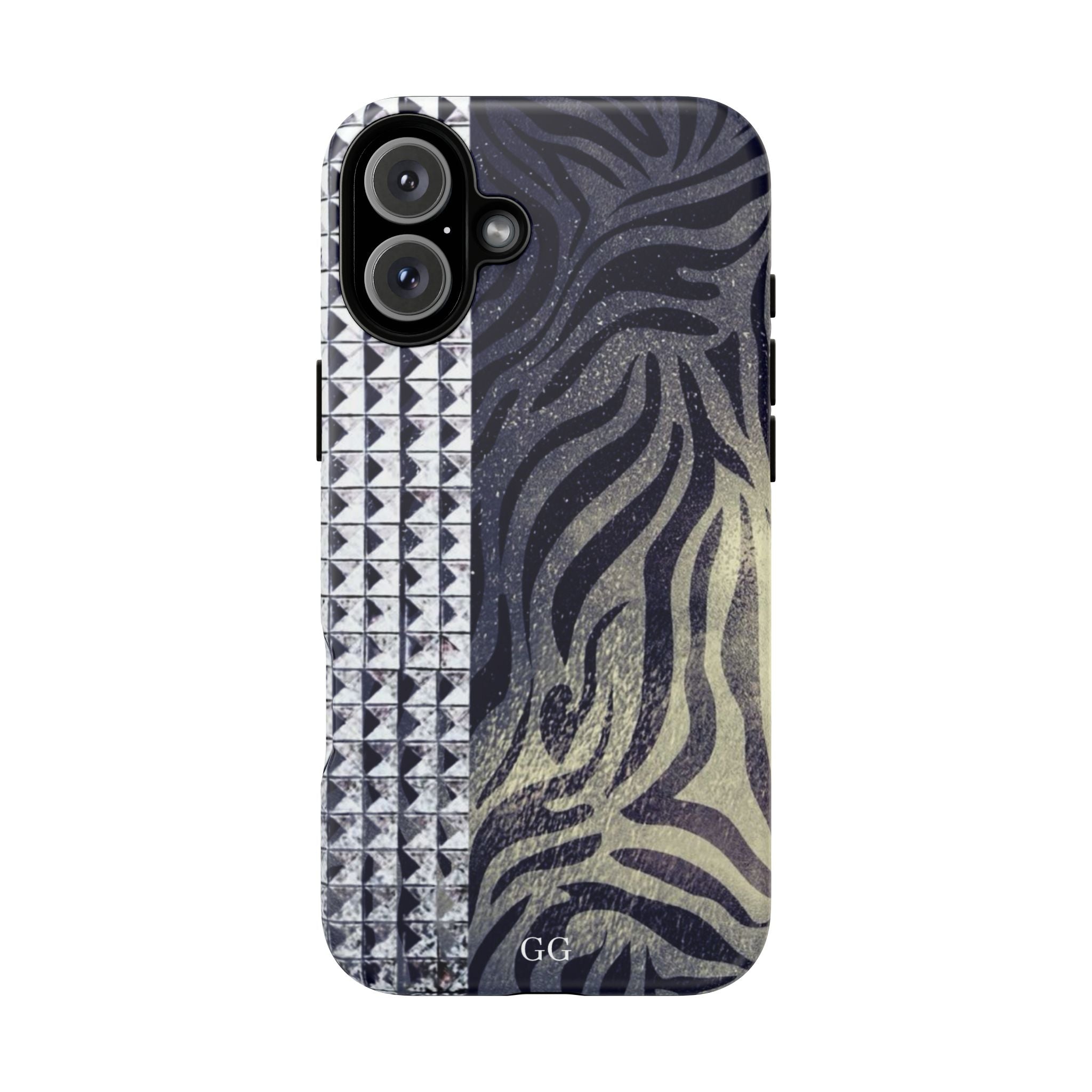 Zebra Studded Design Tough Phone Case — iPhone Cover
