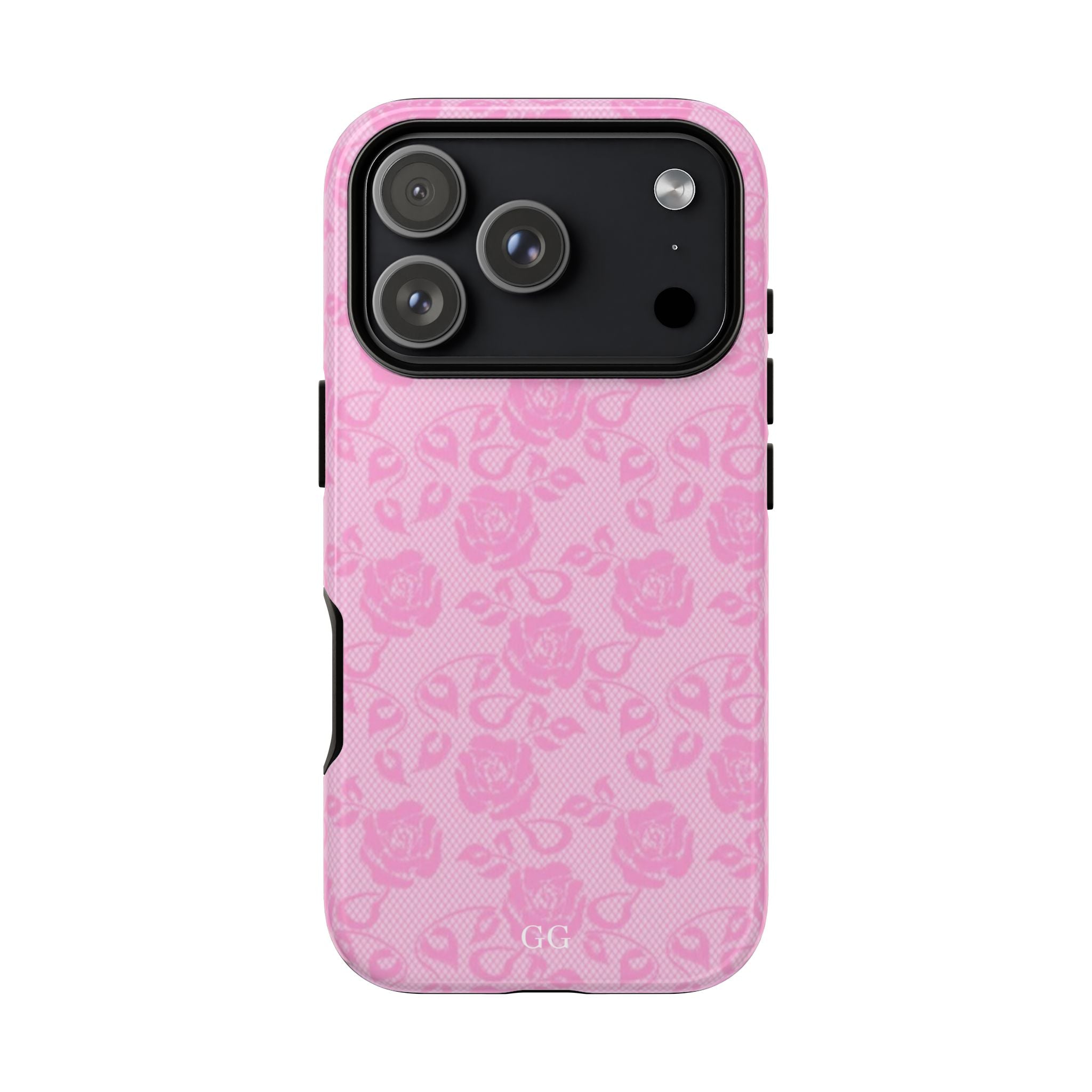 Iphone Tough Case- with pink flower design