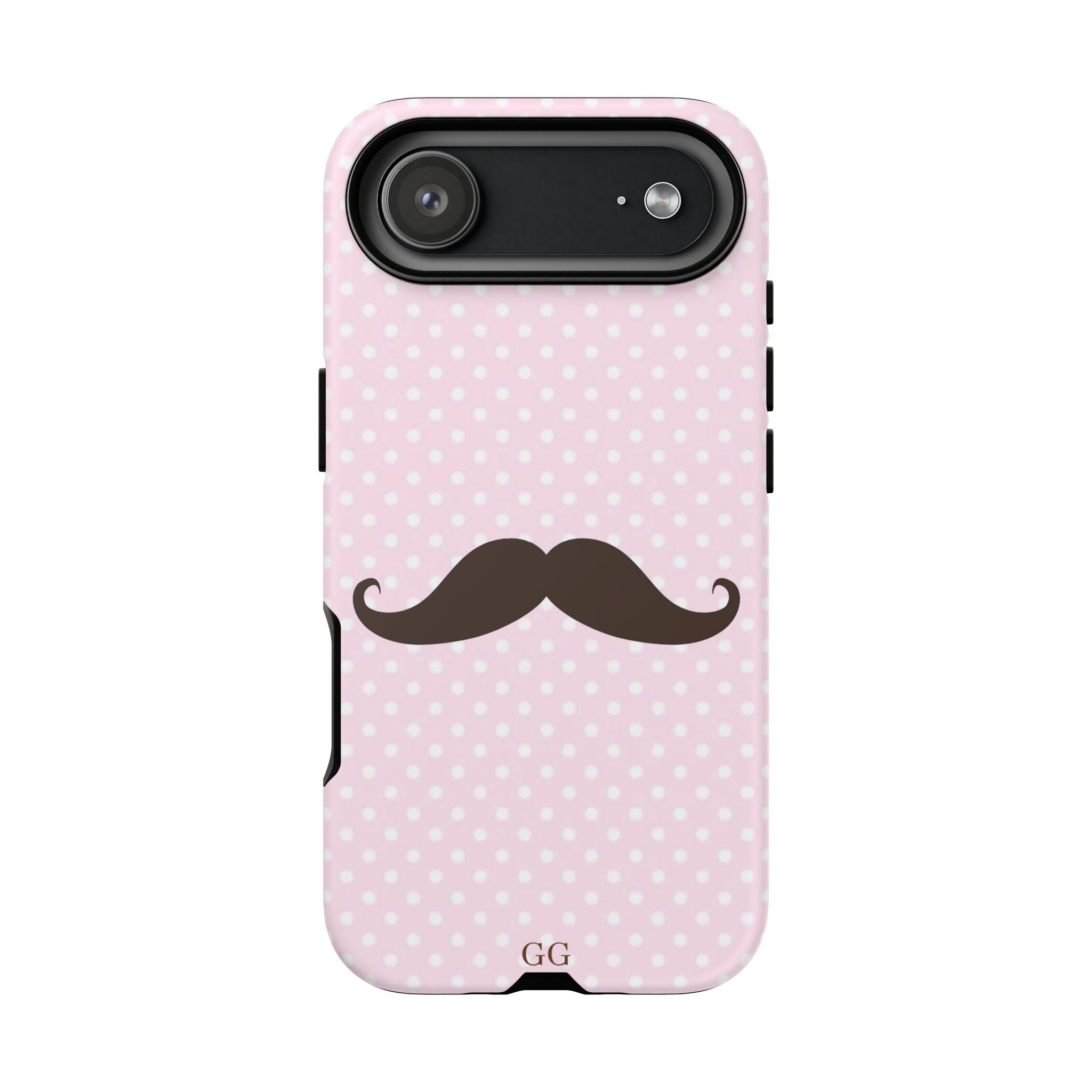 Pink Dot Mustache Tough Case Design