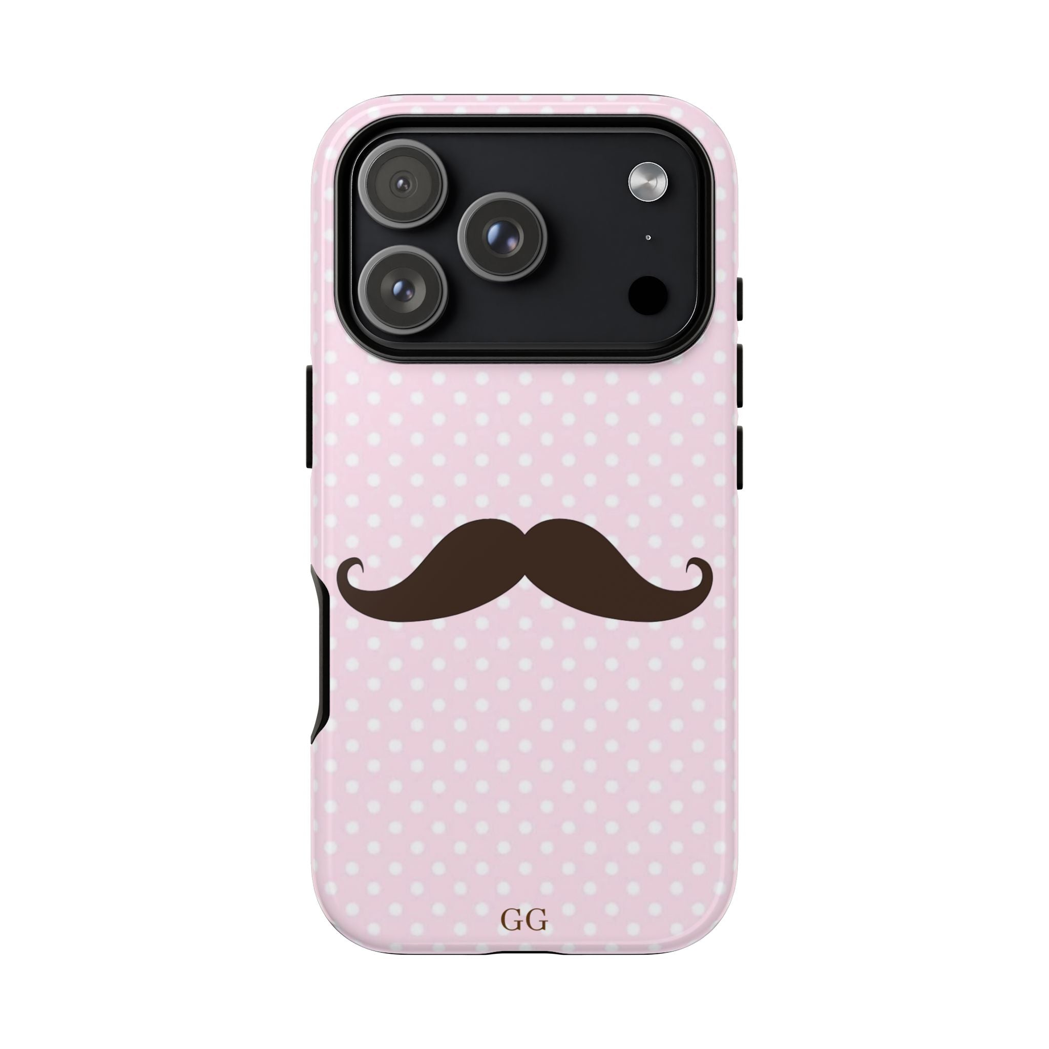 Pink Dot Mustache Tough Case Design