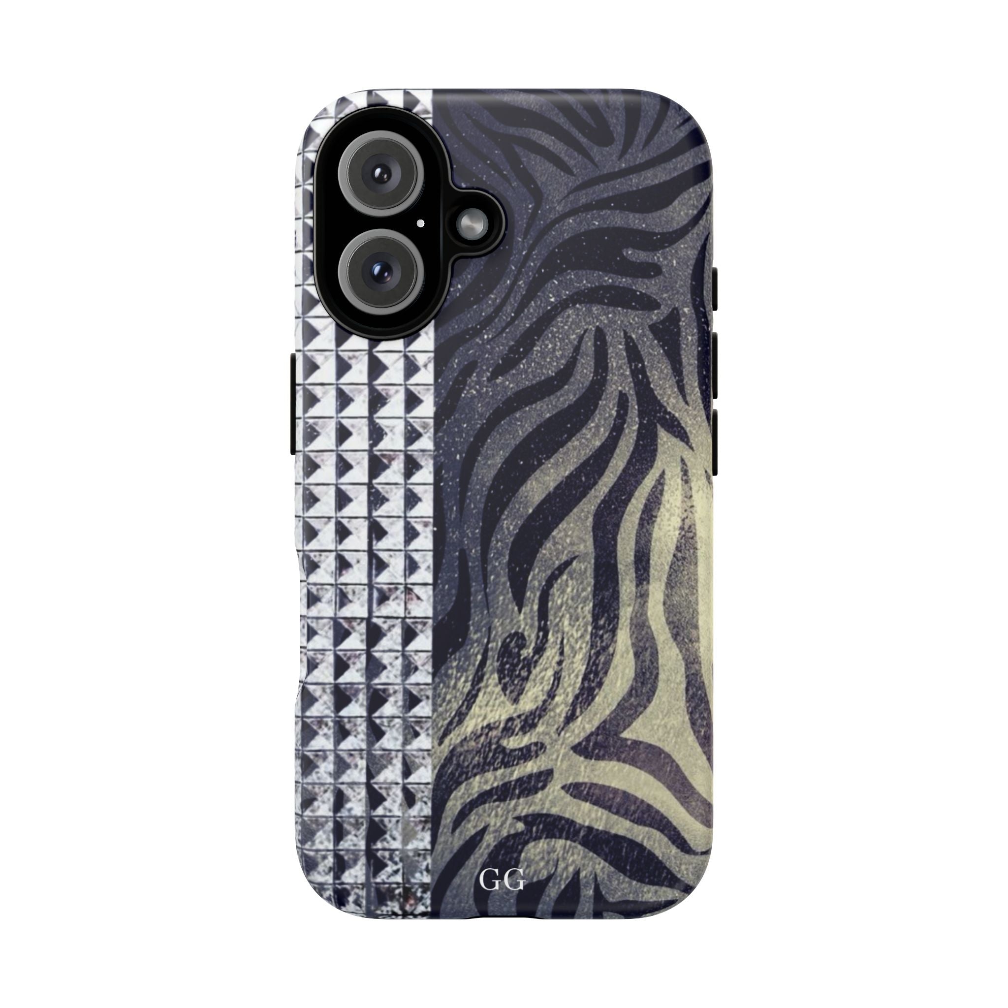 Zebra Studded Design Tough Phone Case — iPhone Cover