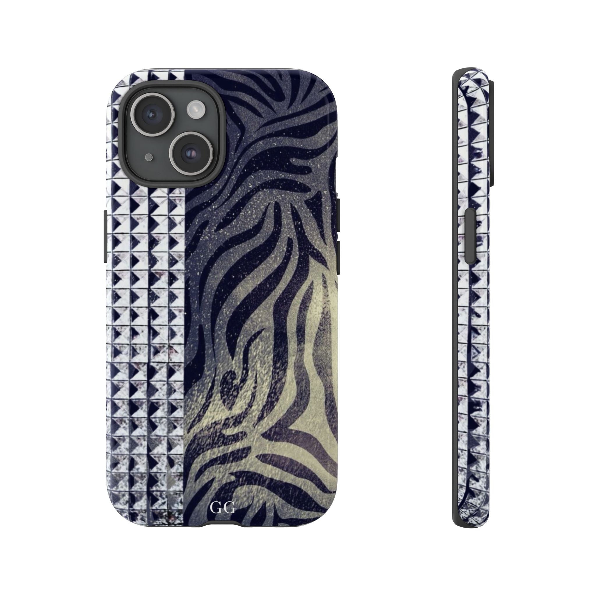 Zebra Studded Design Tough Phone Case — iPhone Cover