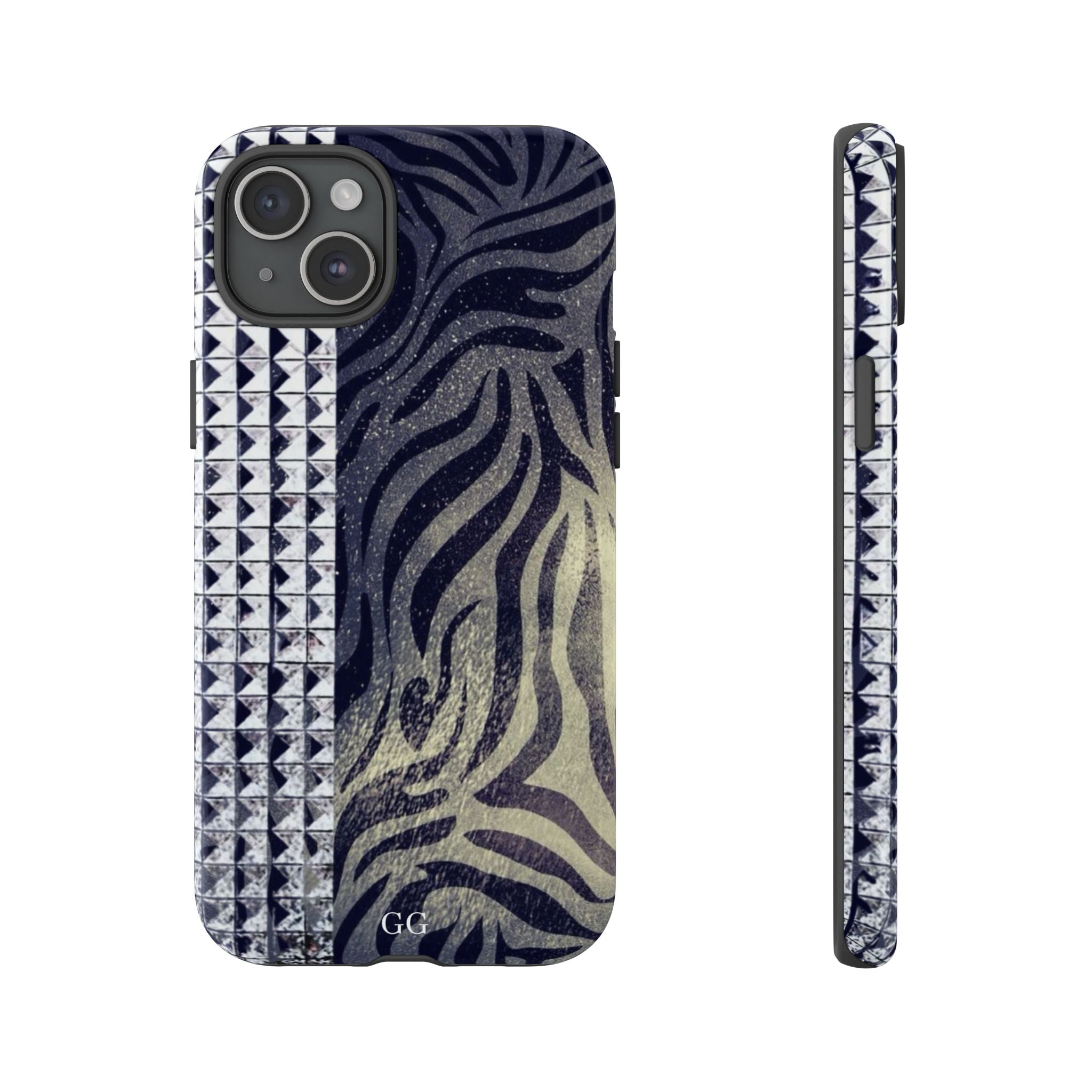Zebra Studded Design Tough Phone Case — iPhone Cover