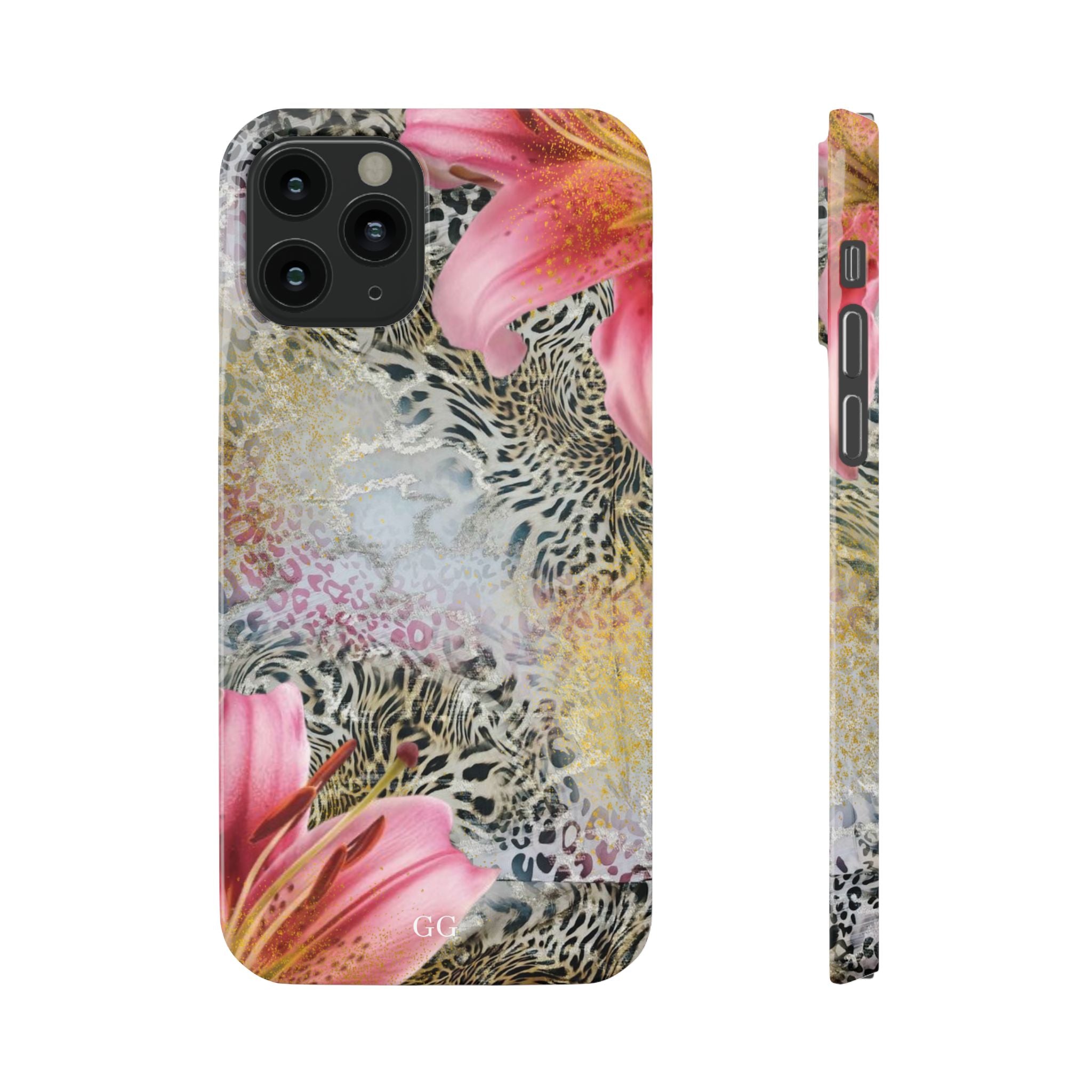 Floral Leopard Print Slim Case for iPhone