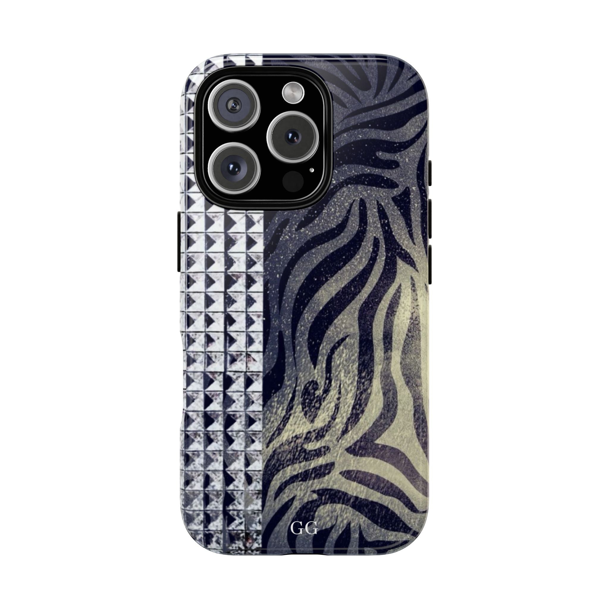 Zebra Studded Design Tough Phone Case — iPhone Cover