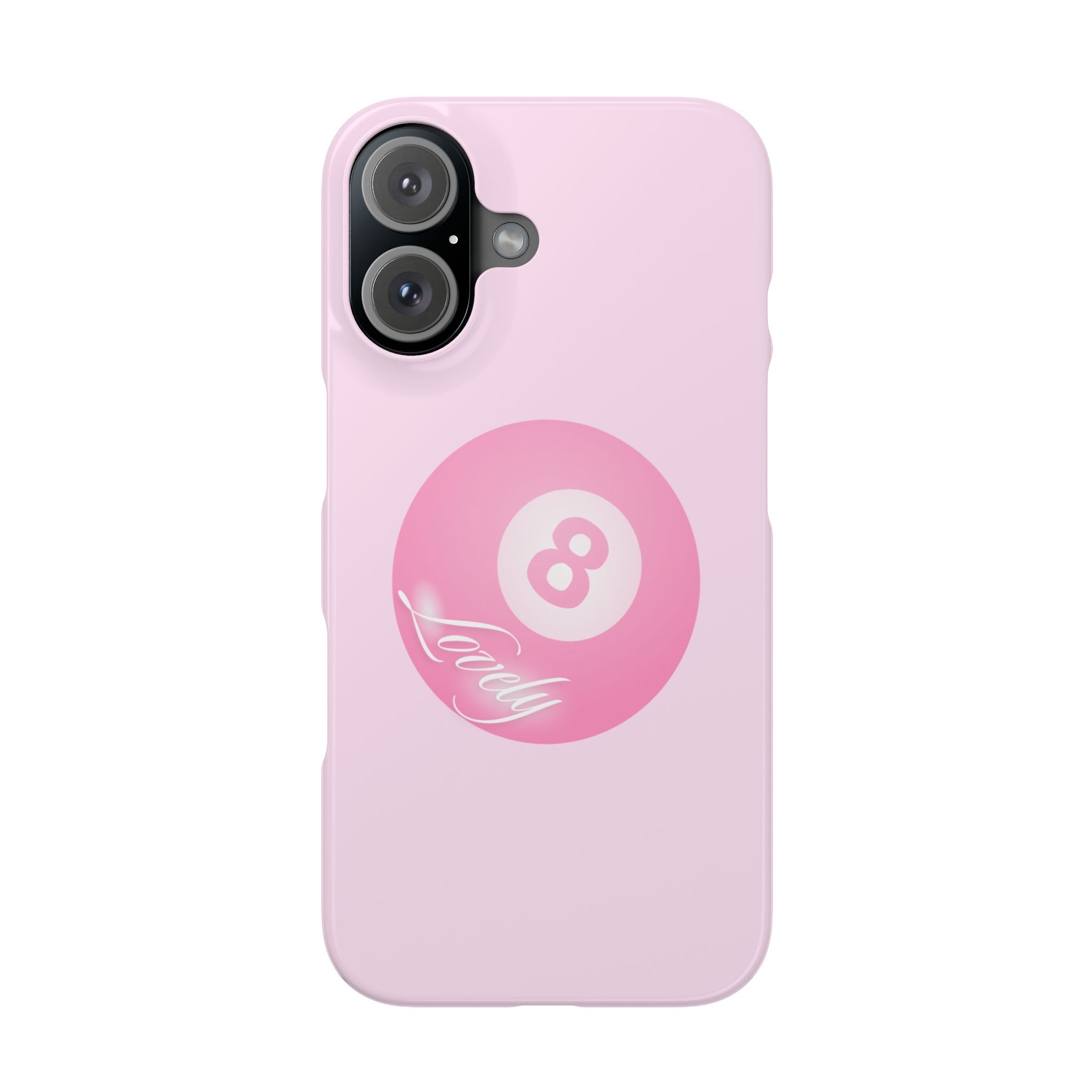 Cute Pink 8-Ball Slim Phone Case
