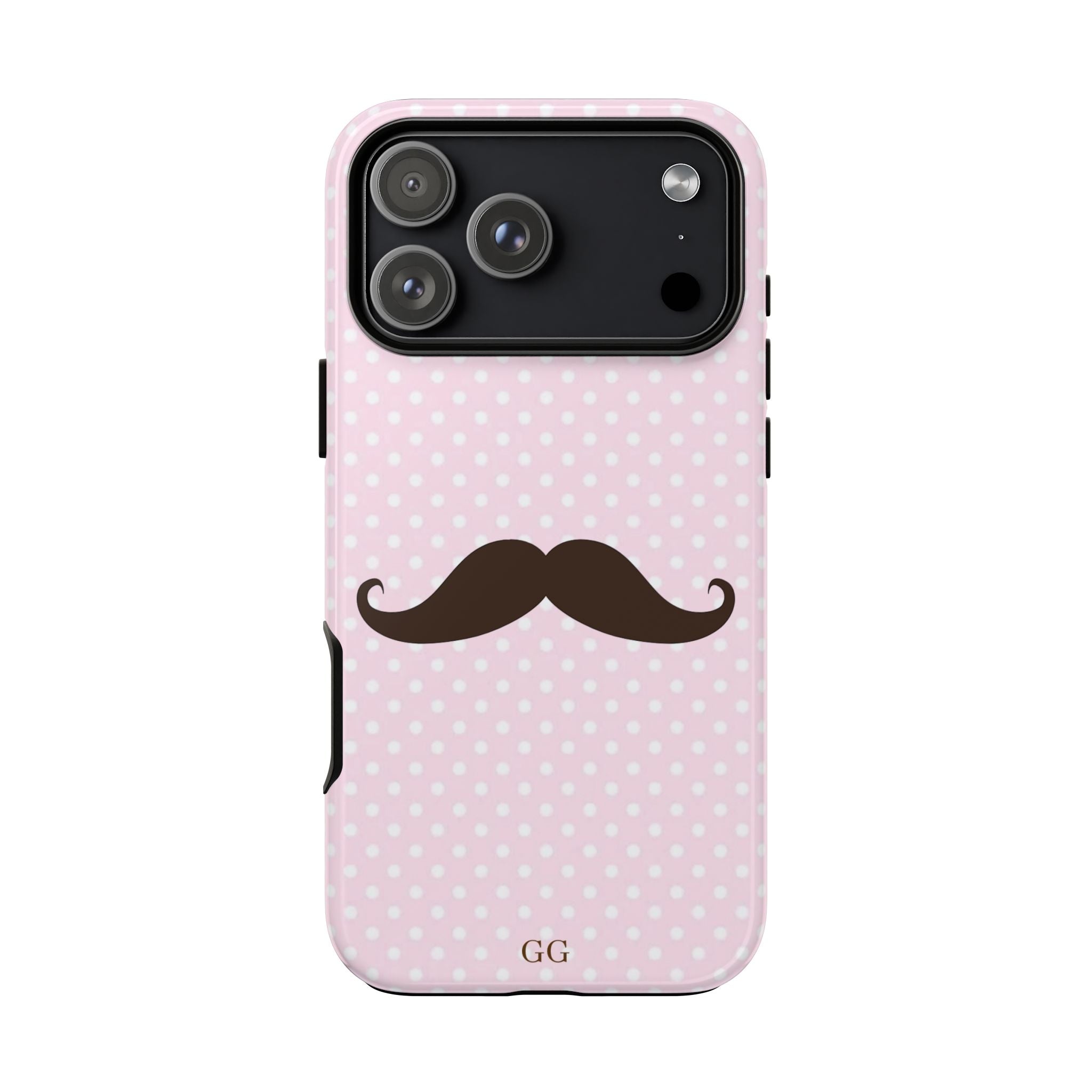 Pink Dot Mustache Tough Case Design