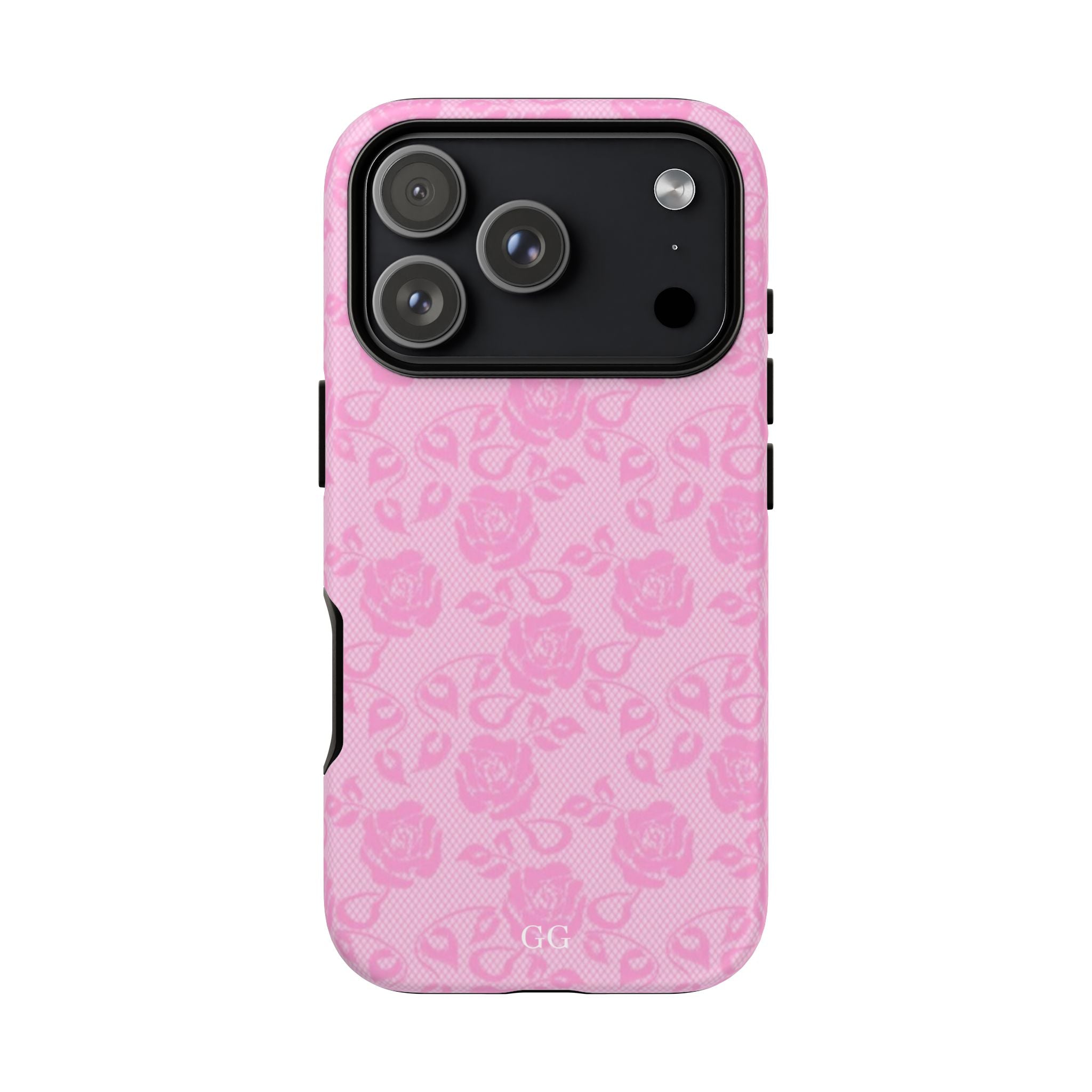 Iphone Tough Case- with pink flower design