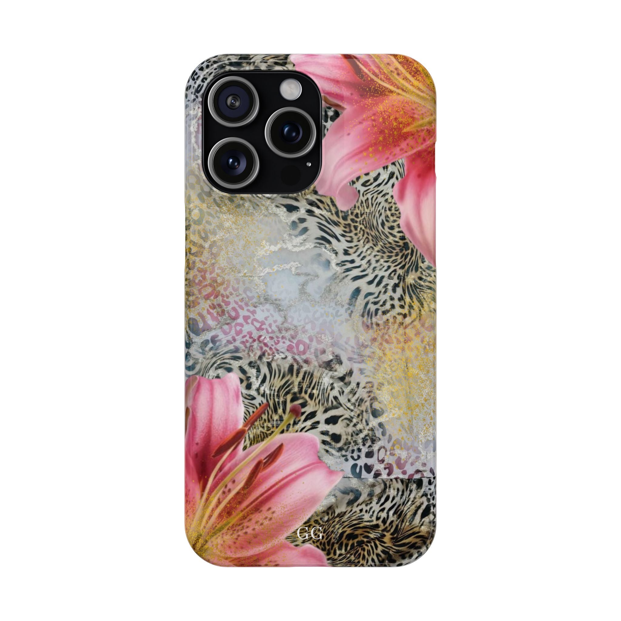 Floral Leopard Print Slim Case for iPhone