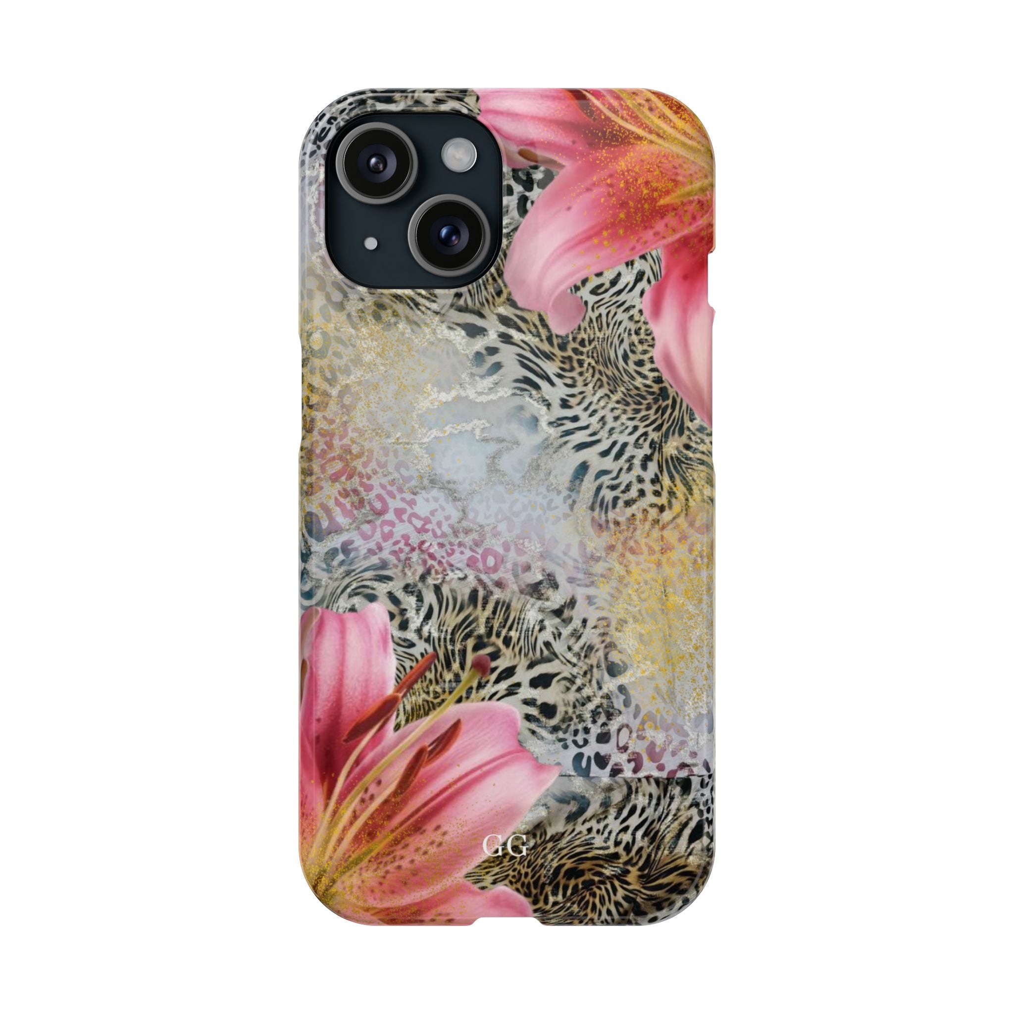 Floral Leopard Print Slim Case for iPhone