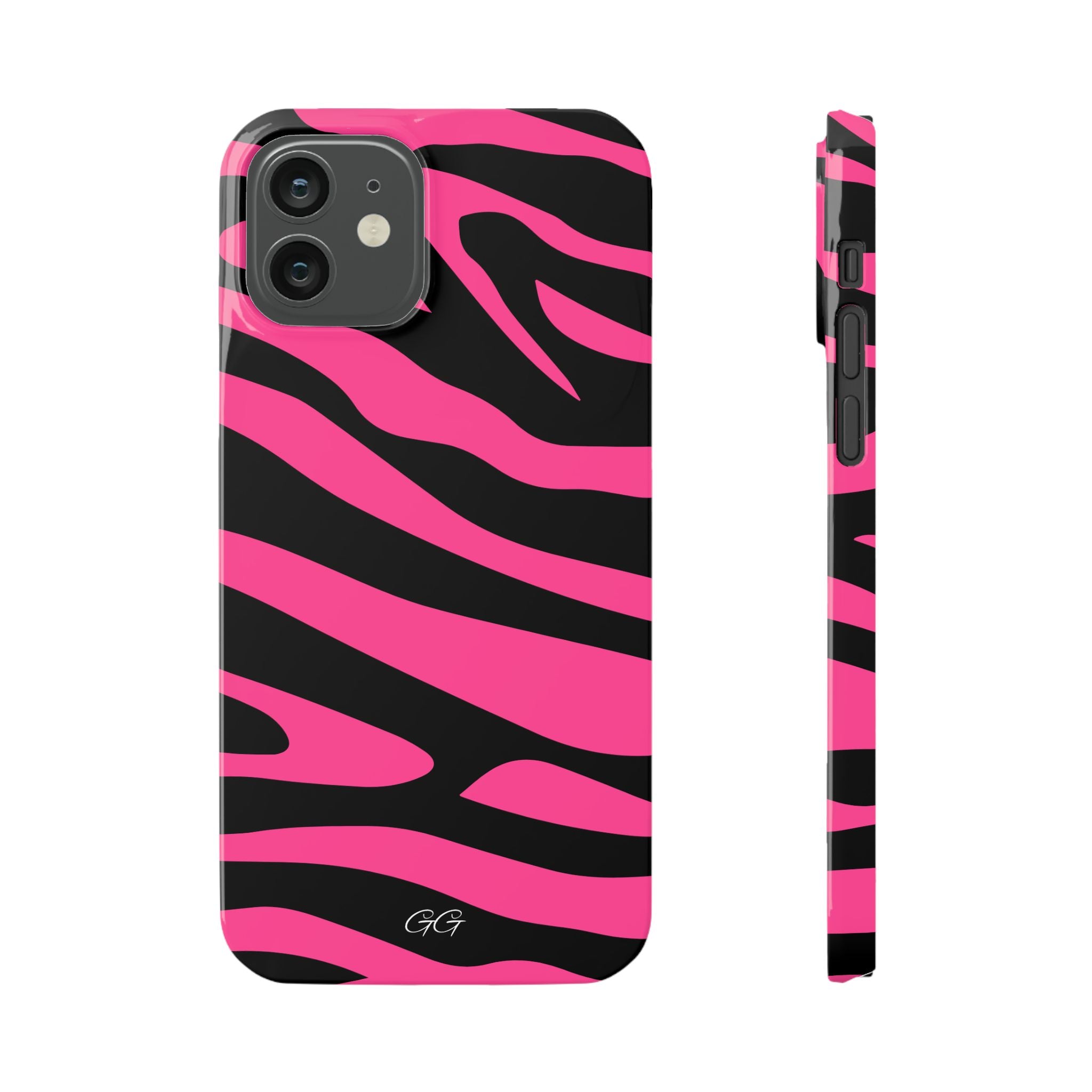 Bold Pink Zebra Print Phone Case