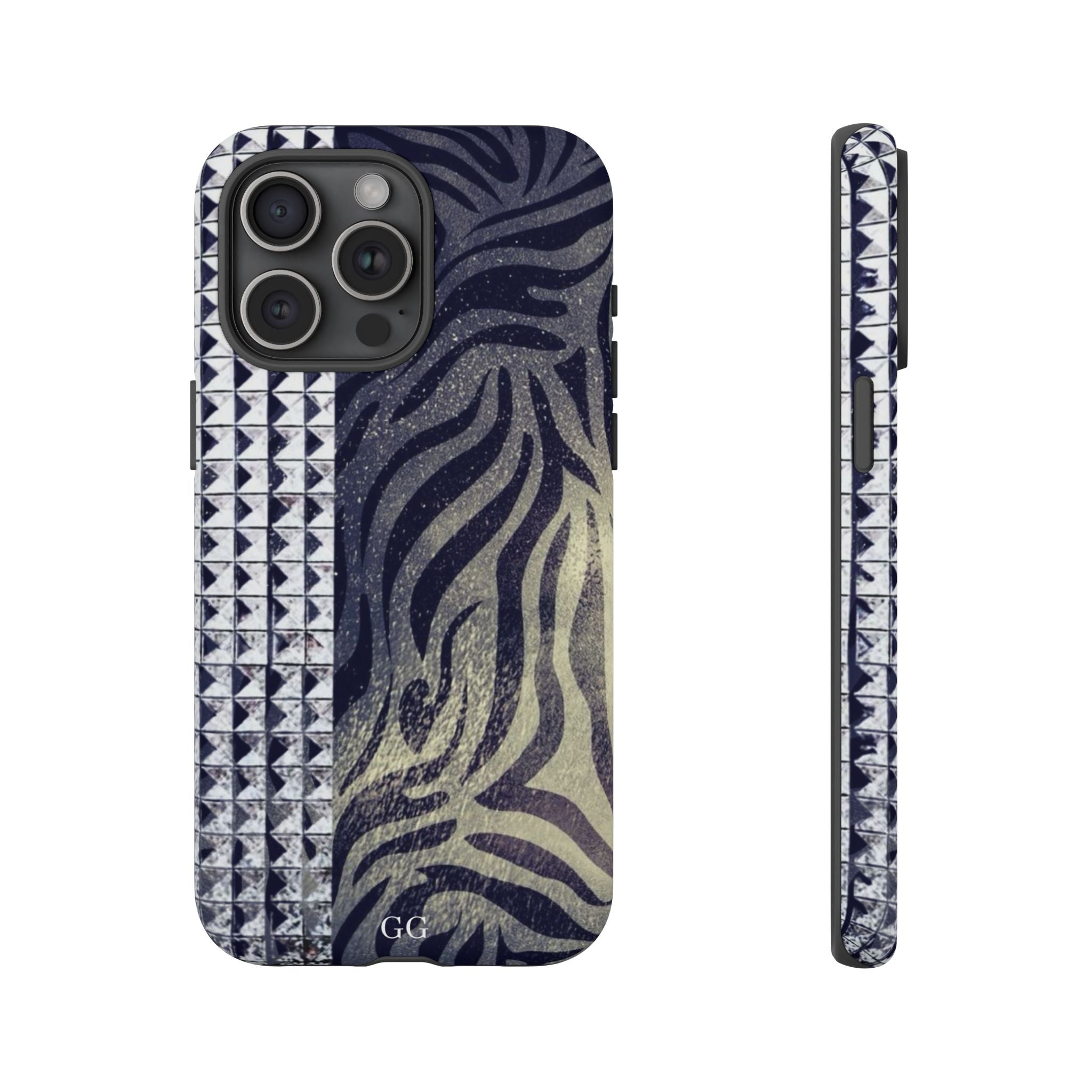 Zebra Studded Design Tough Phone Case — iPhone Cover