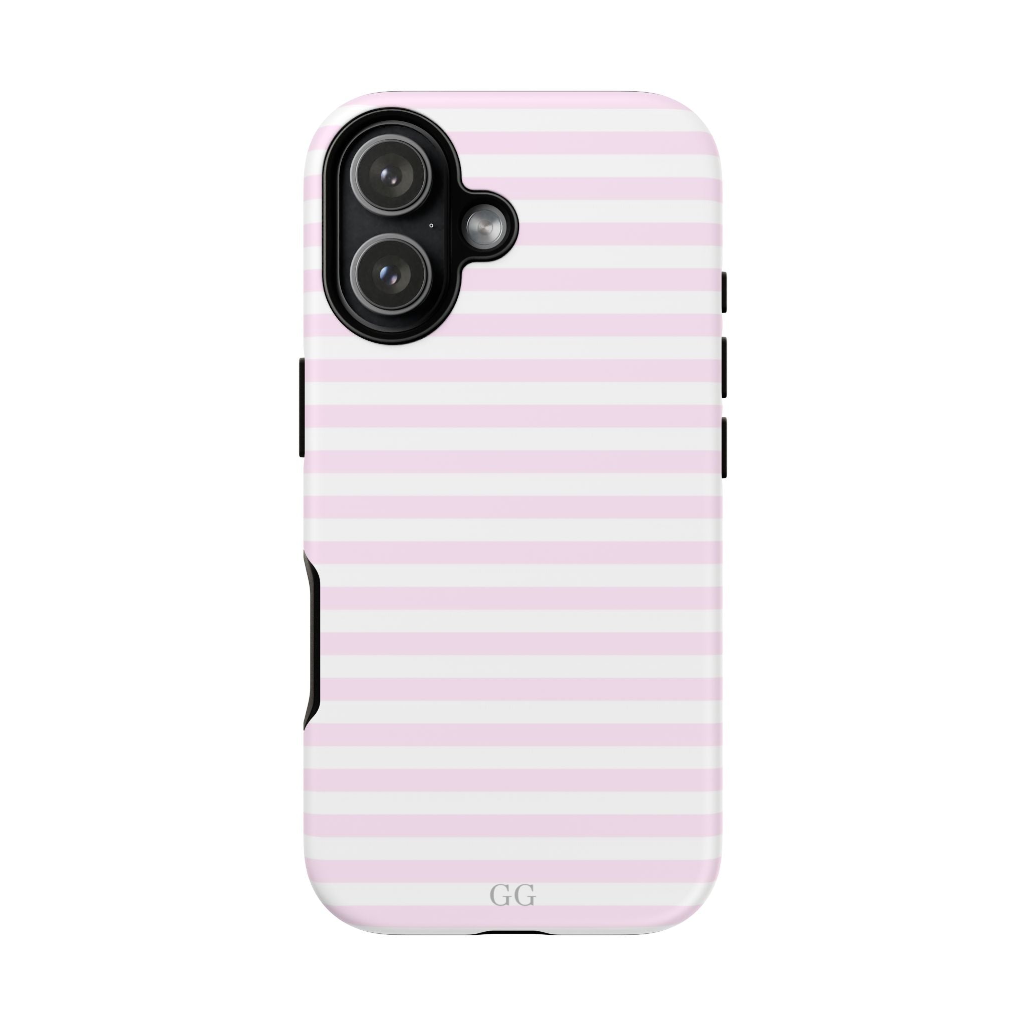 Pastel Pink Striped Tough Phone Case — Slim iPhone Cover