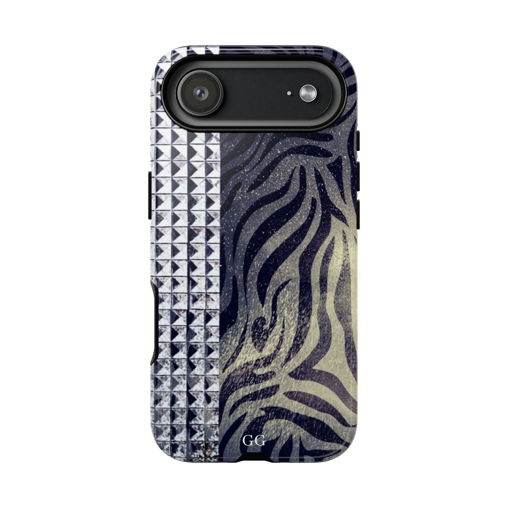 Zebra Studded Design Tough Phone Case — iPhone Cover