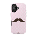 Pink Dot Mustache Tough Case Design