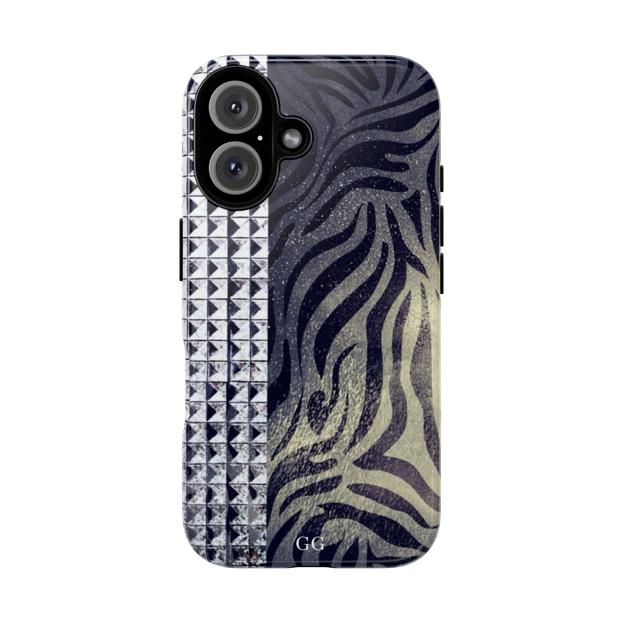 Zebra Studded Design Tough Phone Case — iPhone Cover