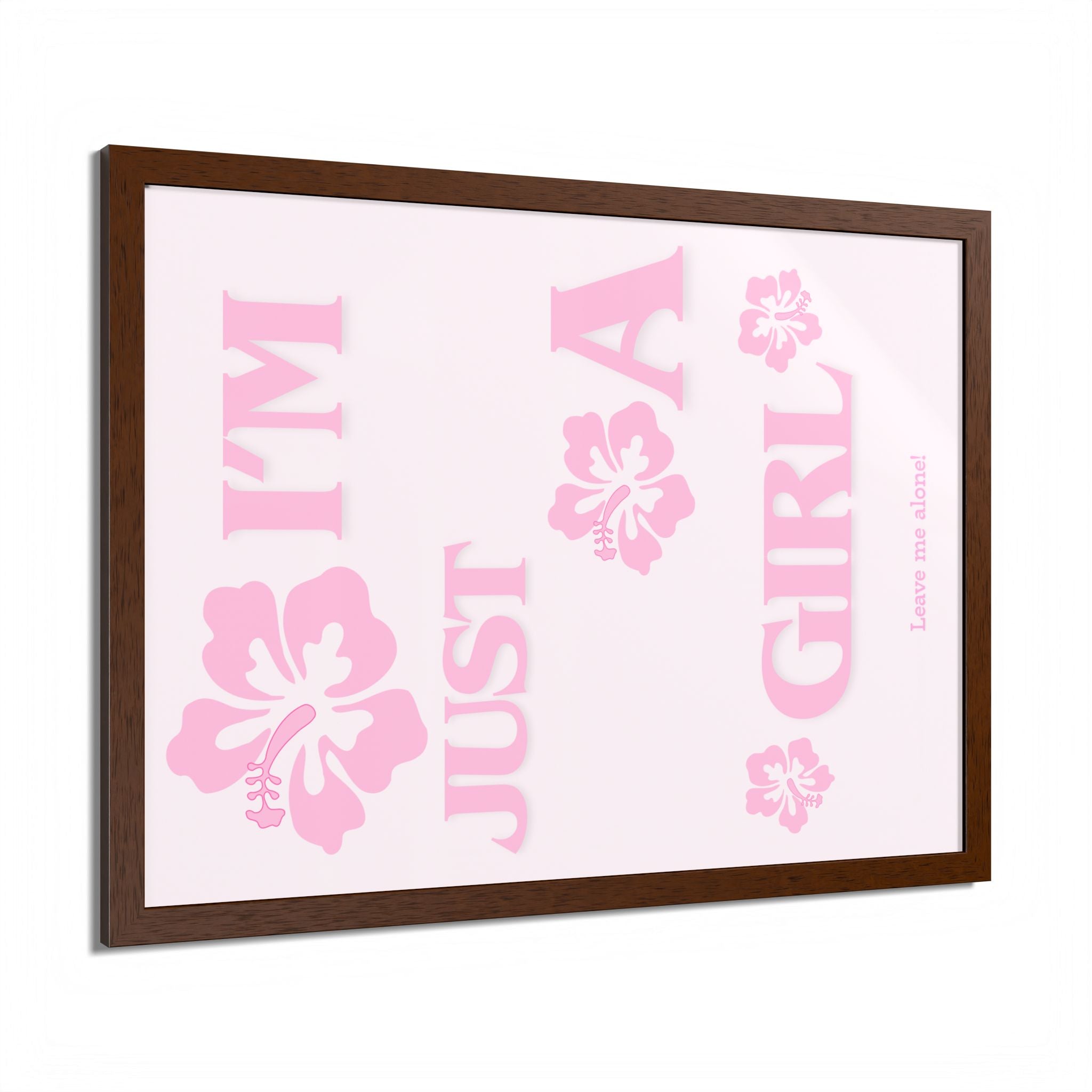 Floral Wall Art Print - 'I'm Just A Girl' Framed Poster