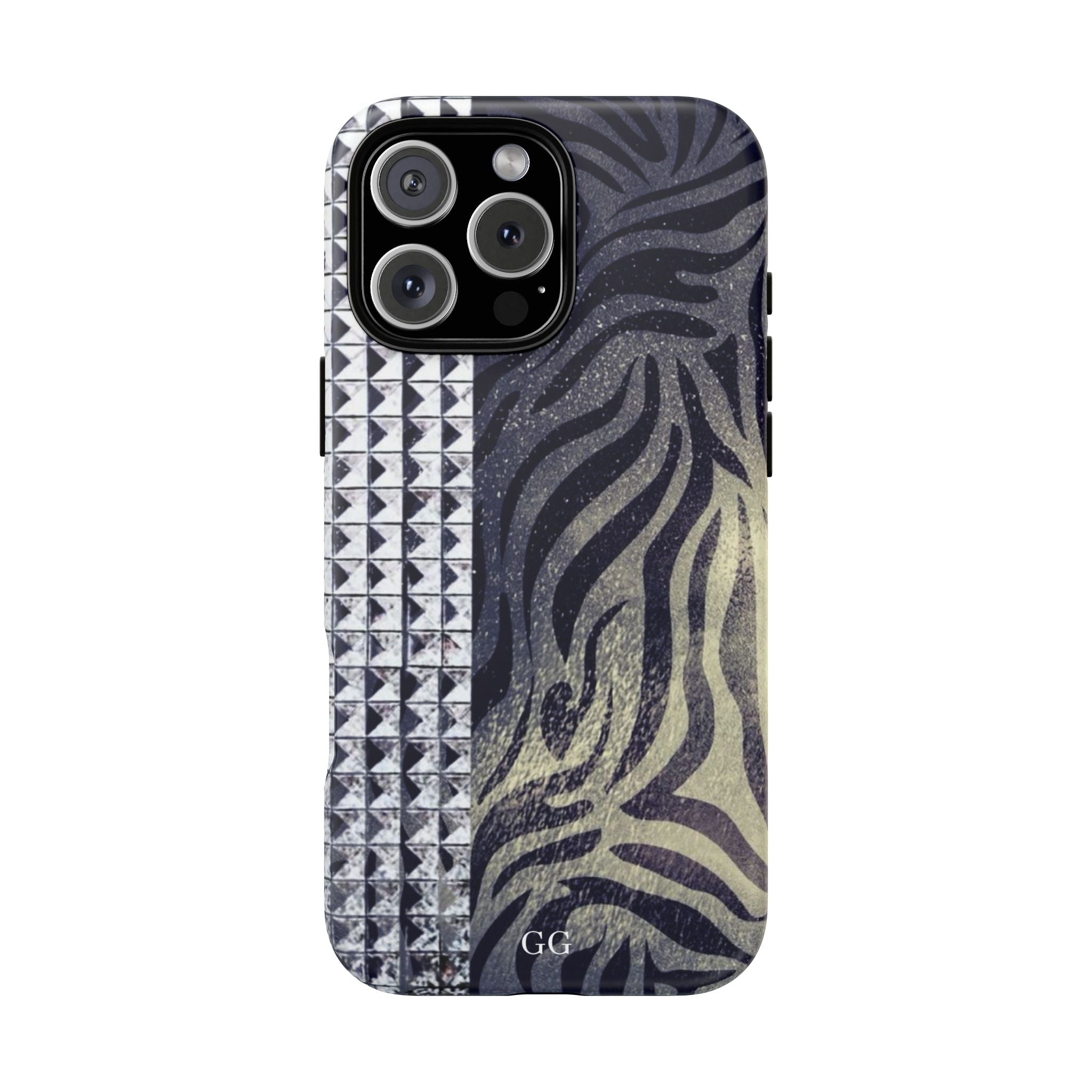 Zebra Studded Design Tough Phone Case — iPhone Cover
