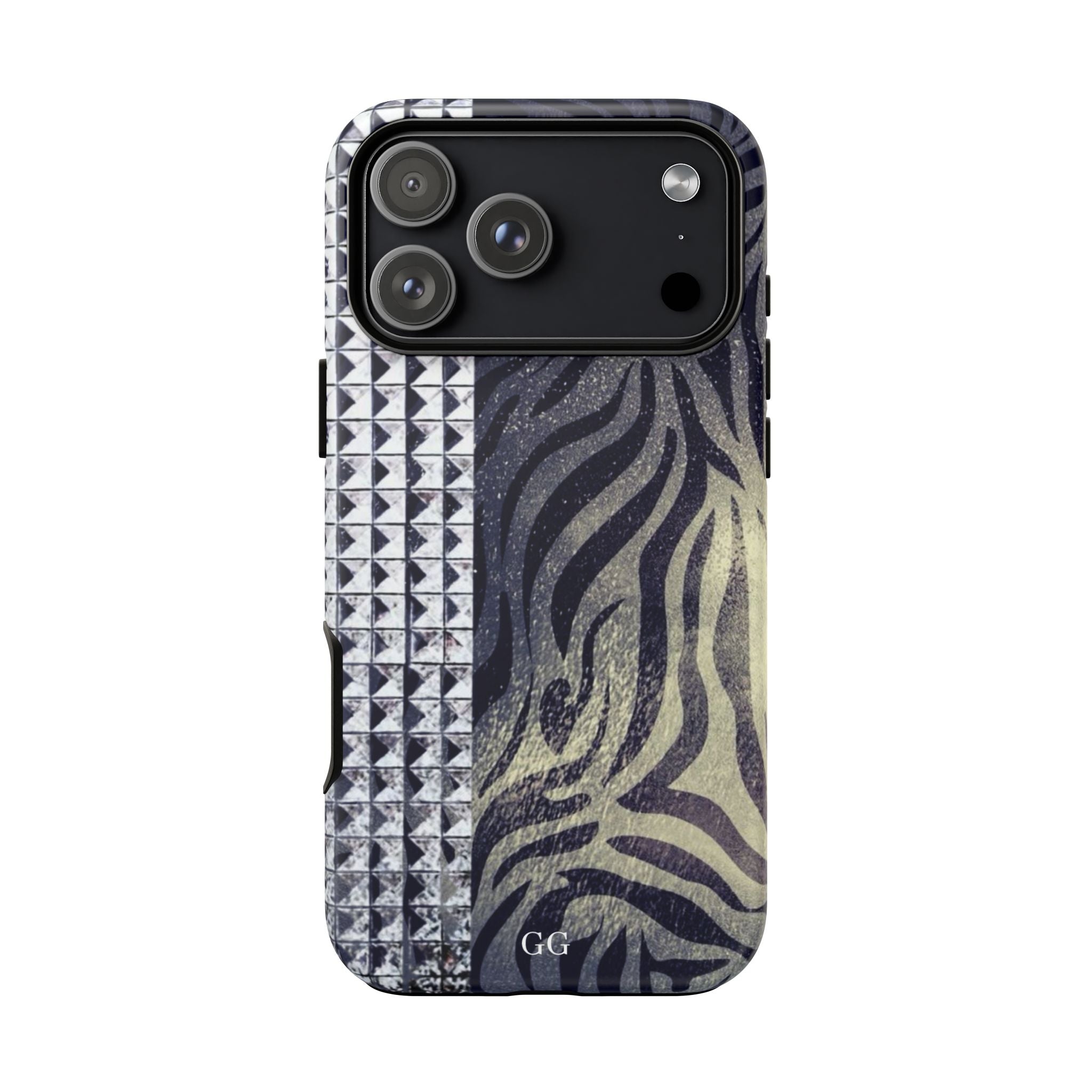 Zebra Studded Design Tough Phone Case — iPhone Cover