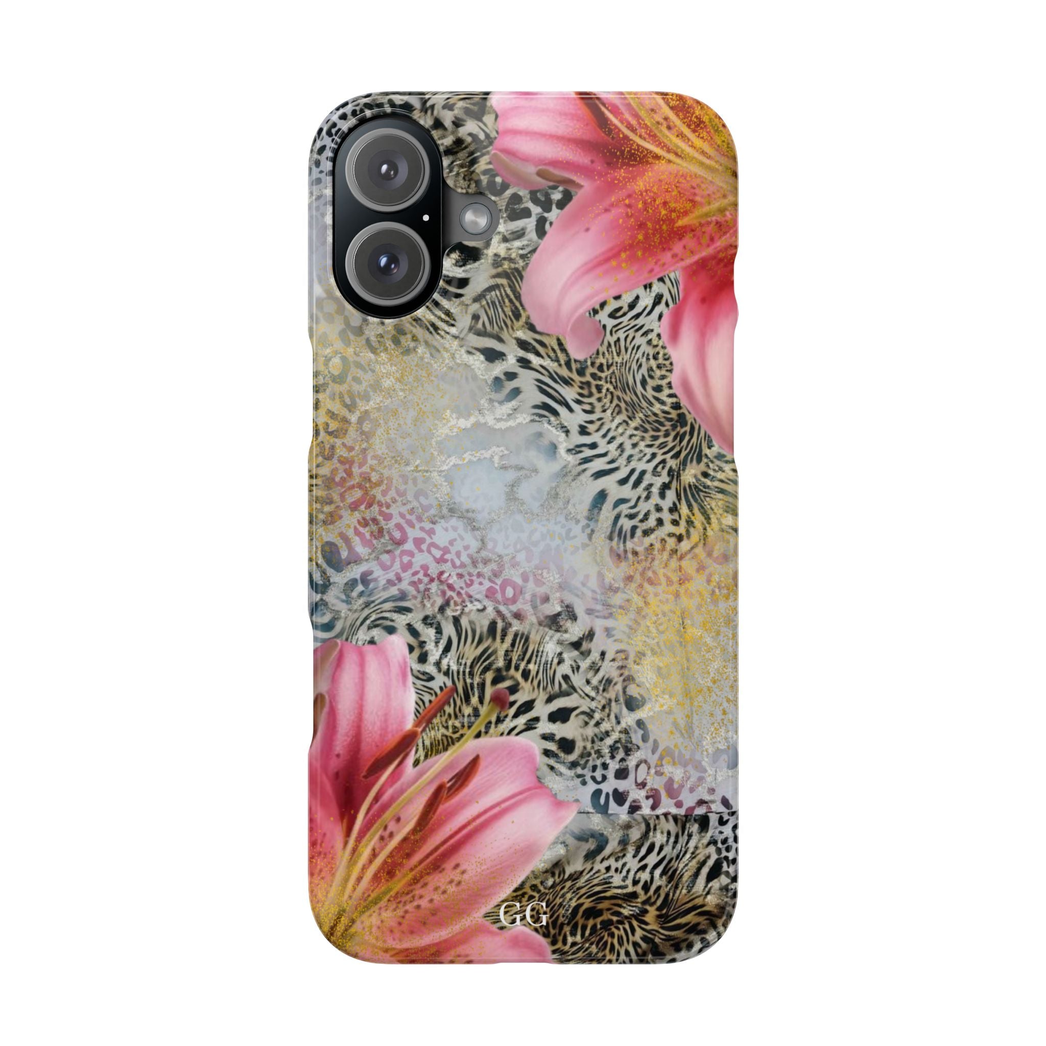 Floral Leopard Print Slim Case for iPhone