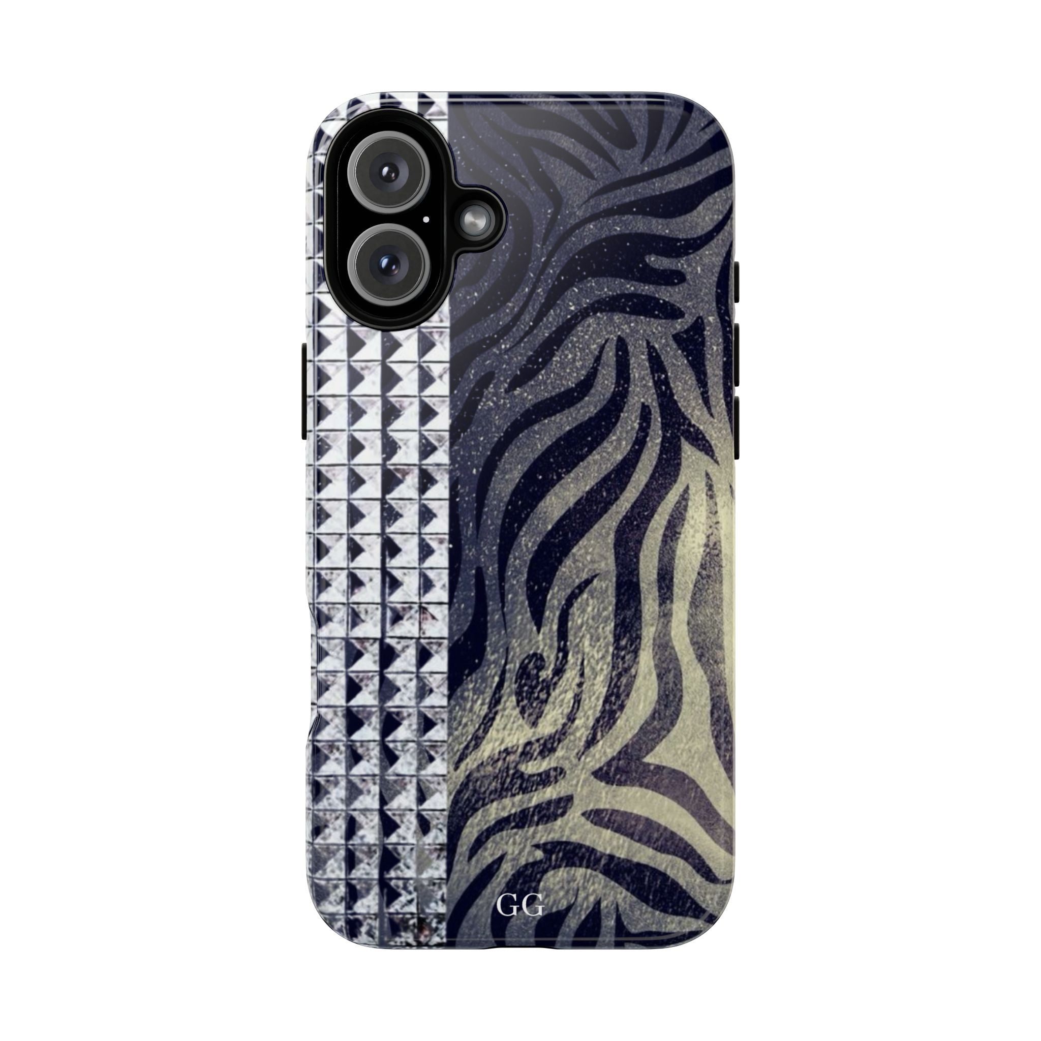 Zebra Studded Design Tough Phone Case — iPhone Cover