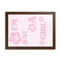 Floral Wall Art Print - 'I'm Just A Girl' Framed Poster