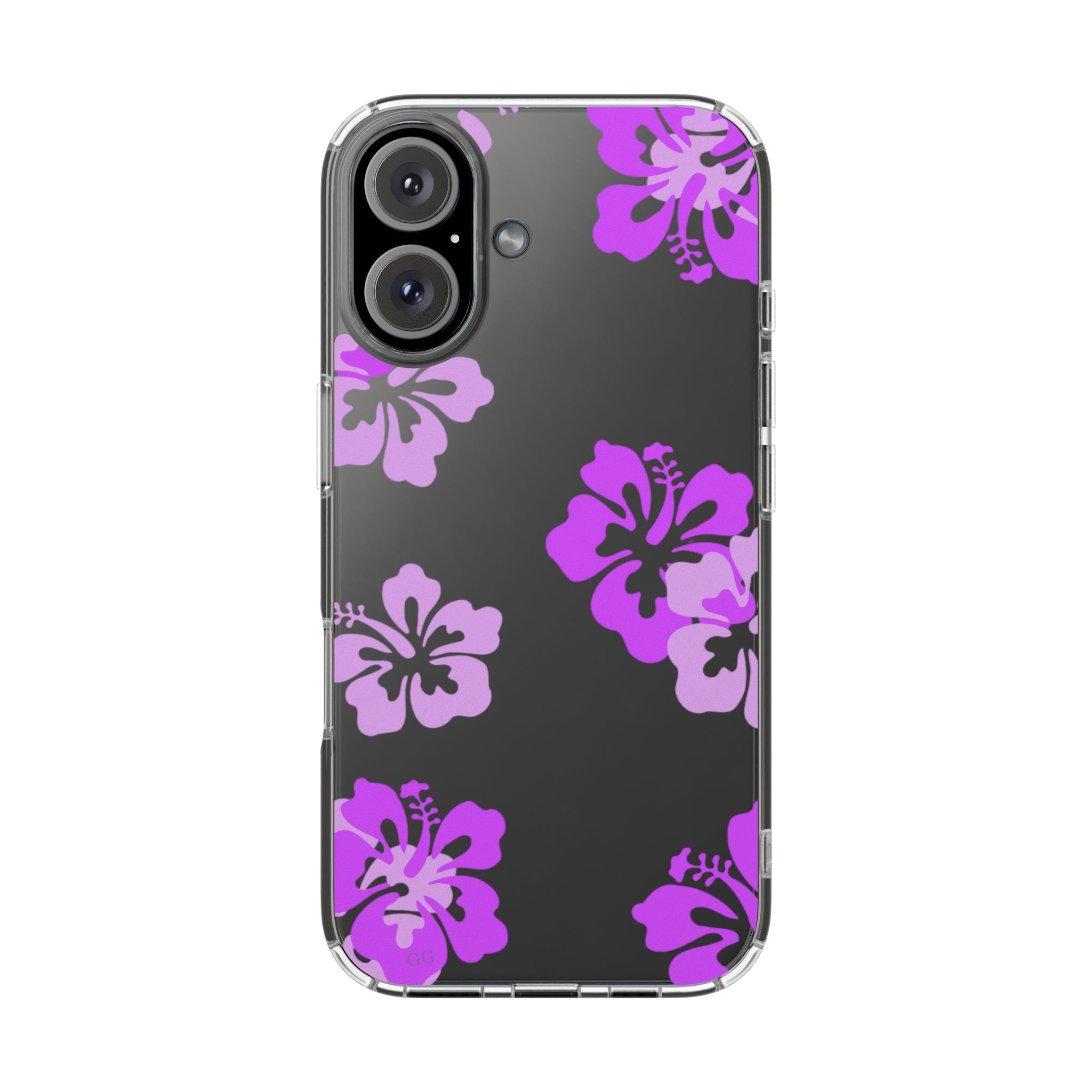 Island Blossom Purple hibiscus Phone Case-Clear impact-Resistant