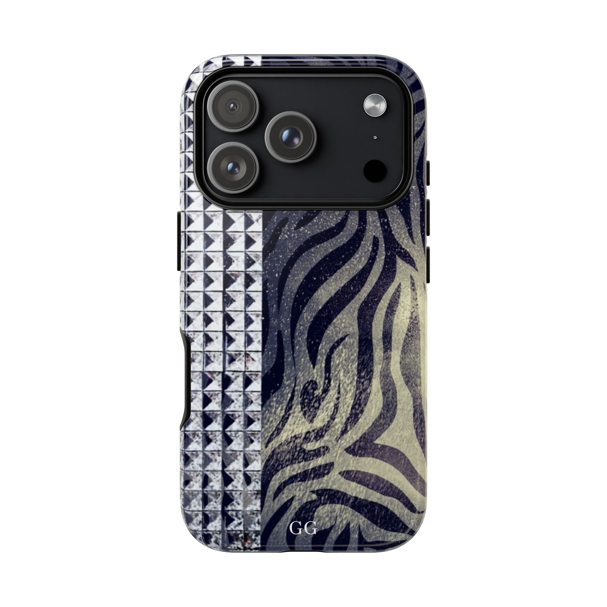 Zebra Studded Design Tough Phone Case — iPhone Cover