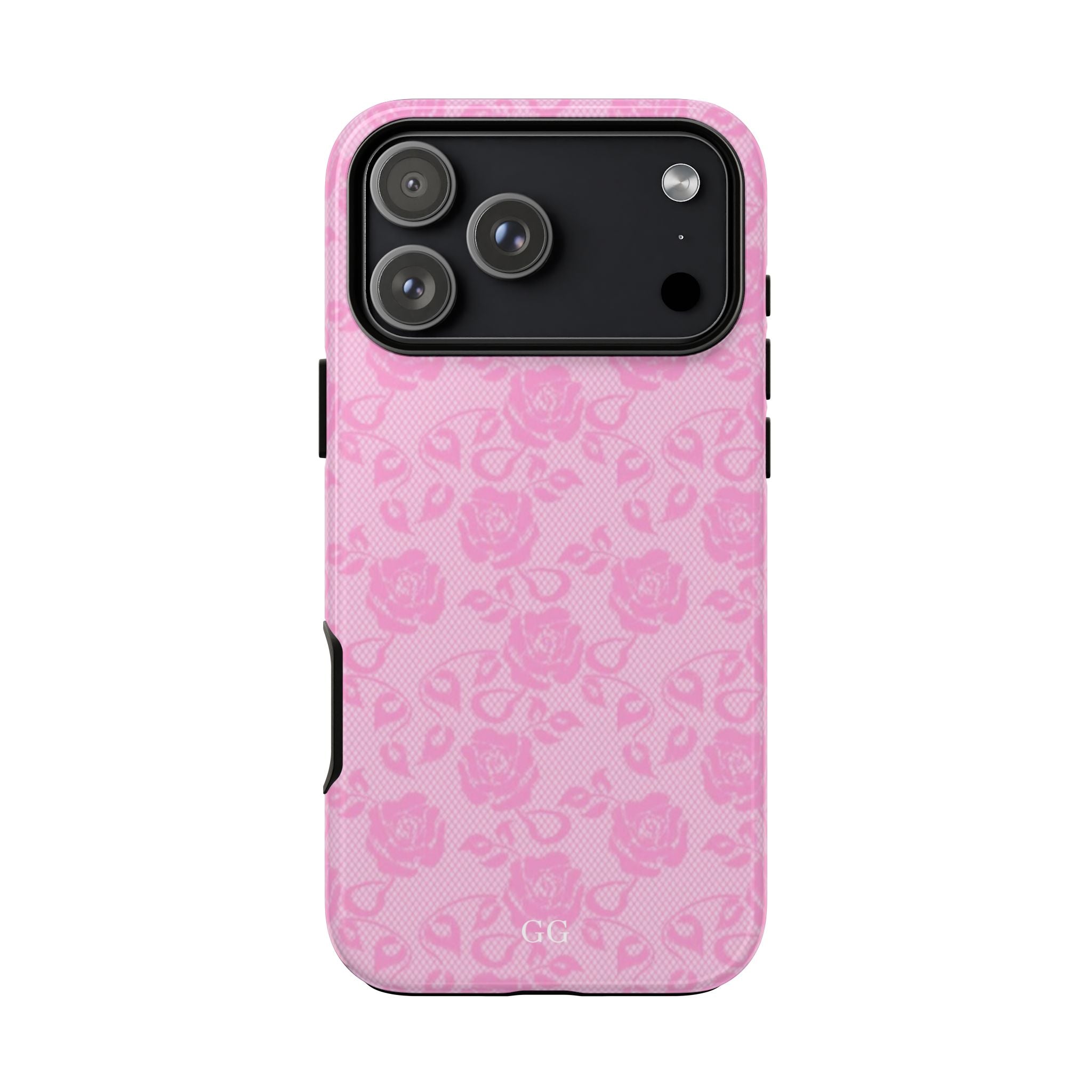 Iphone Tough Case- with pink flower design