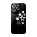 Black Slim iphone case design with stars