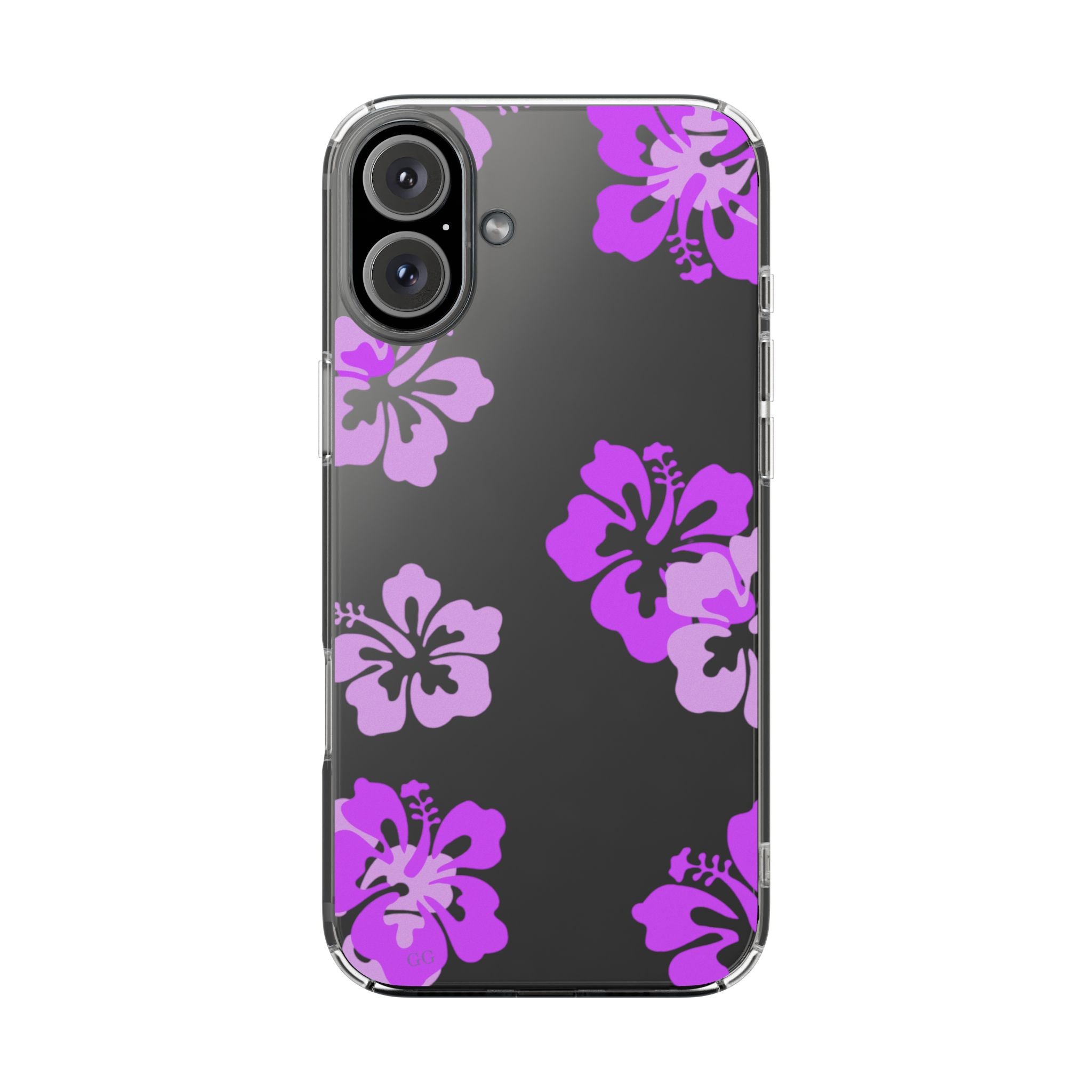 Island Blossom Purple hibiscus Phone Case-Clear impact-Resistant