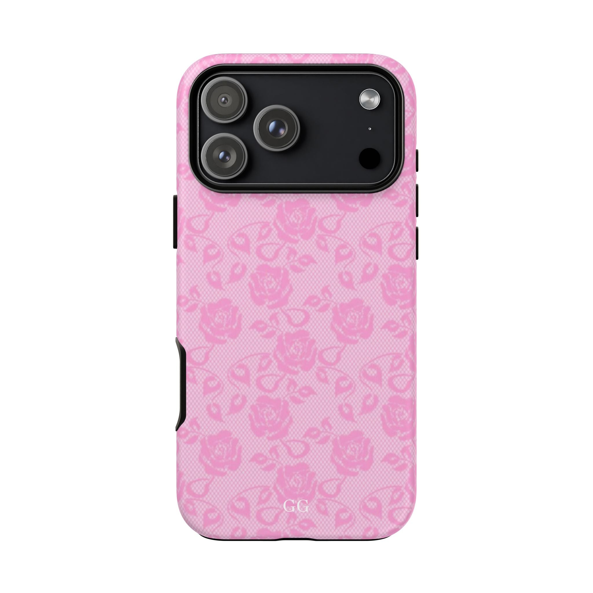 Iphone Tough Case- with pink flower design