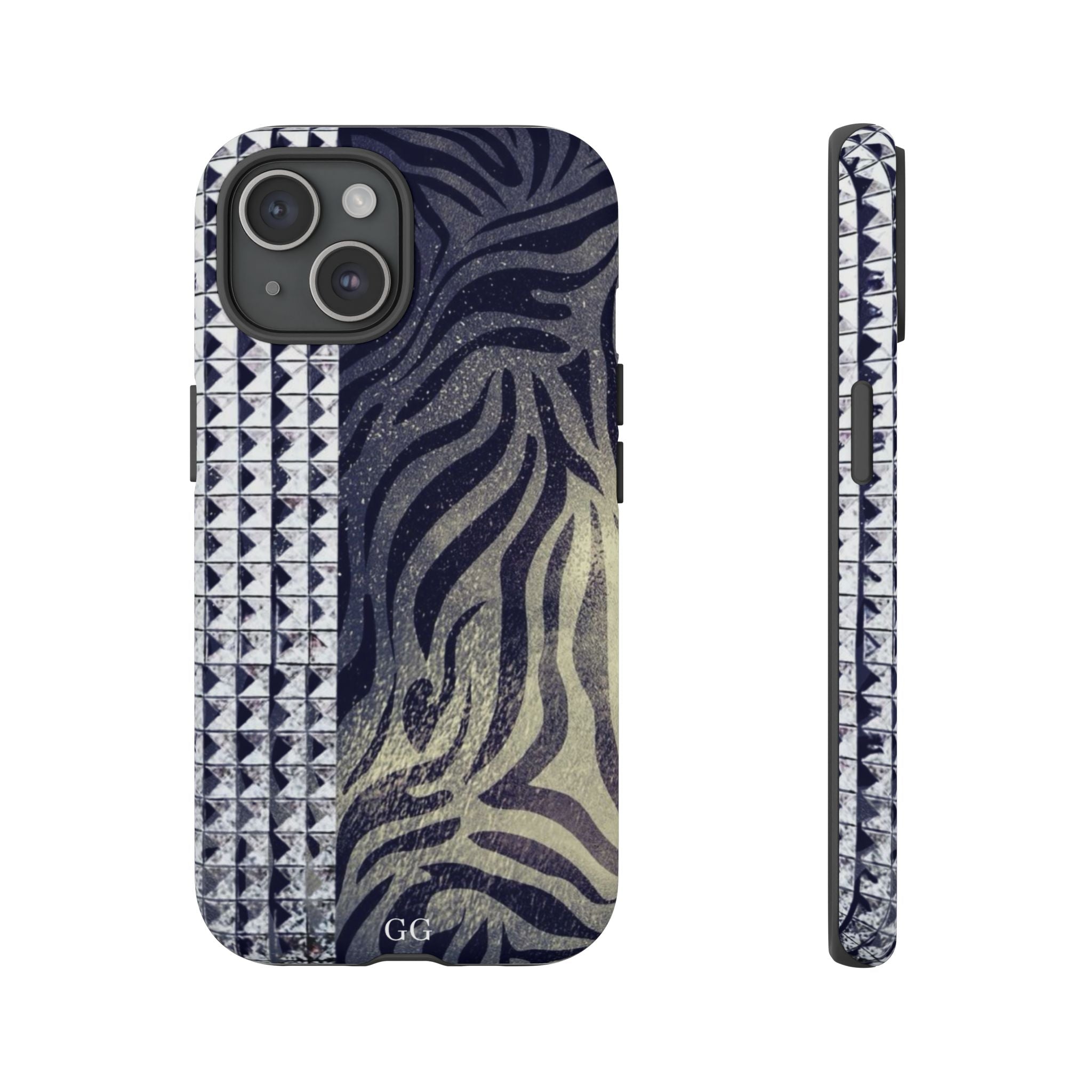 Zebra Studded Design Tough Phone Case — iPhone Cover