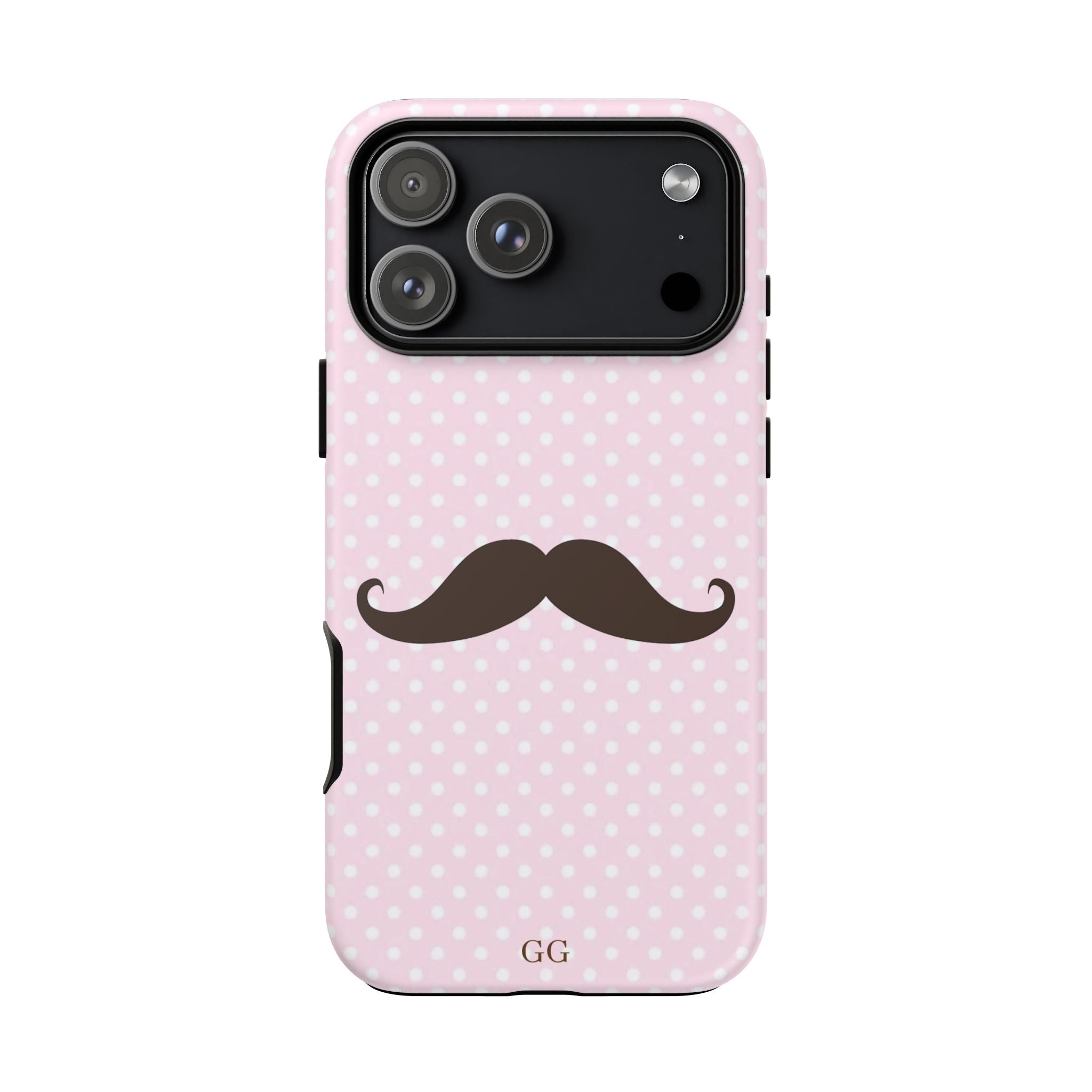 Pink Dot Mustache Tough Case Design
