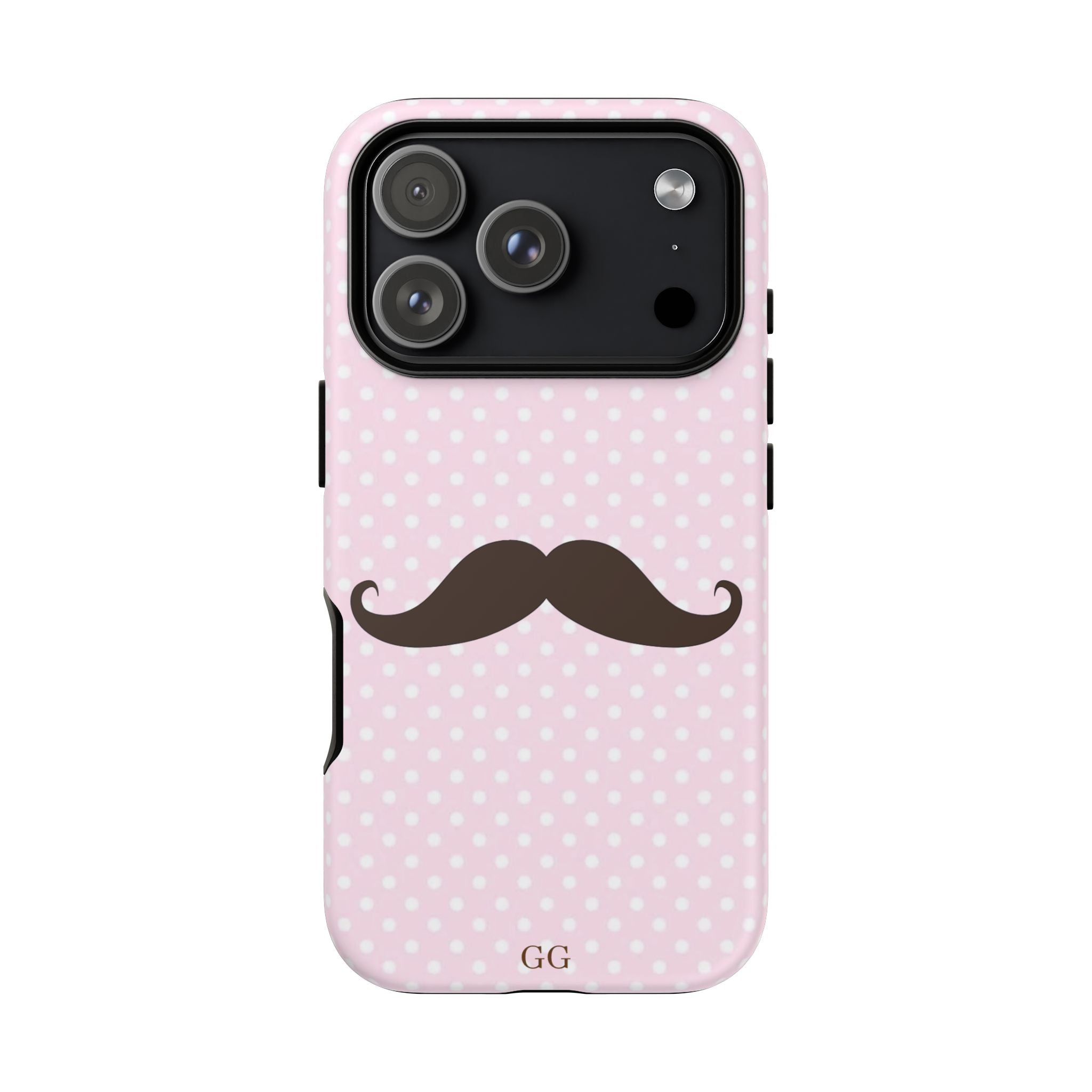 Pink Dot Mustache Tough Case Design
