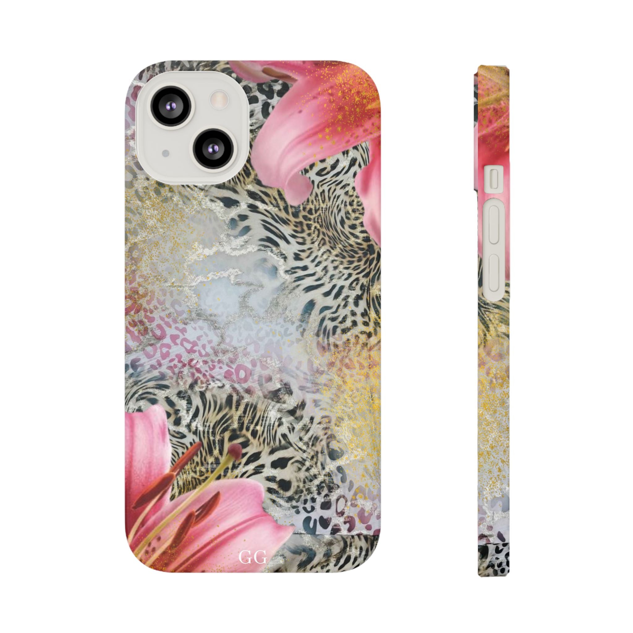 Floral Leopard Print Slim Case for iPhone
