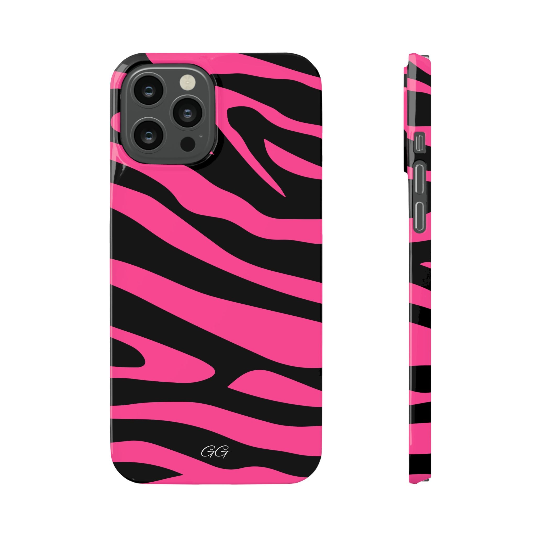 Bold Pink Zebra Print Phone Case