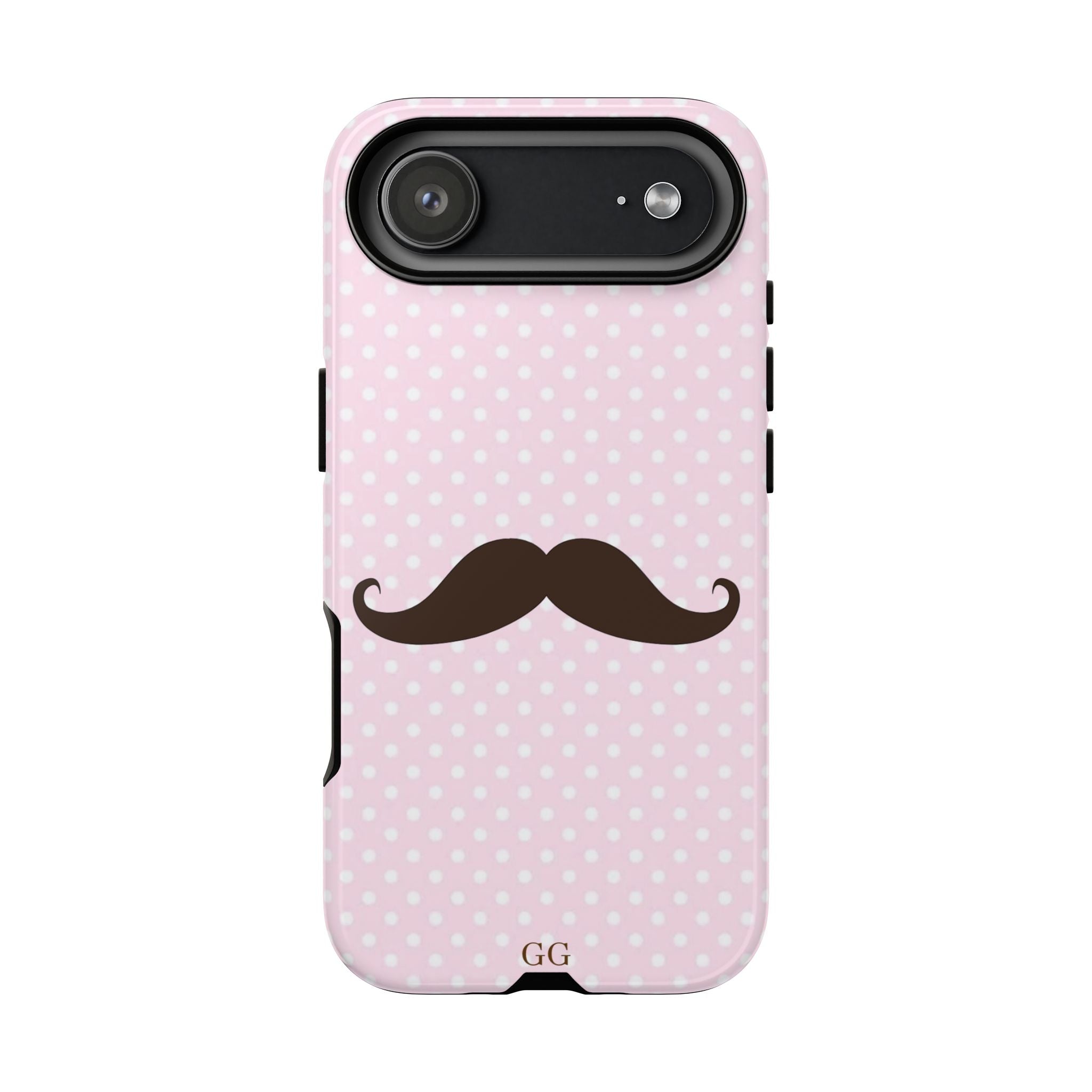 Pink Dot Mustache Tough Case Design